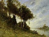 Paul Desire Trouillebert Laveuses au bord de la riviere painting